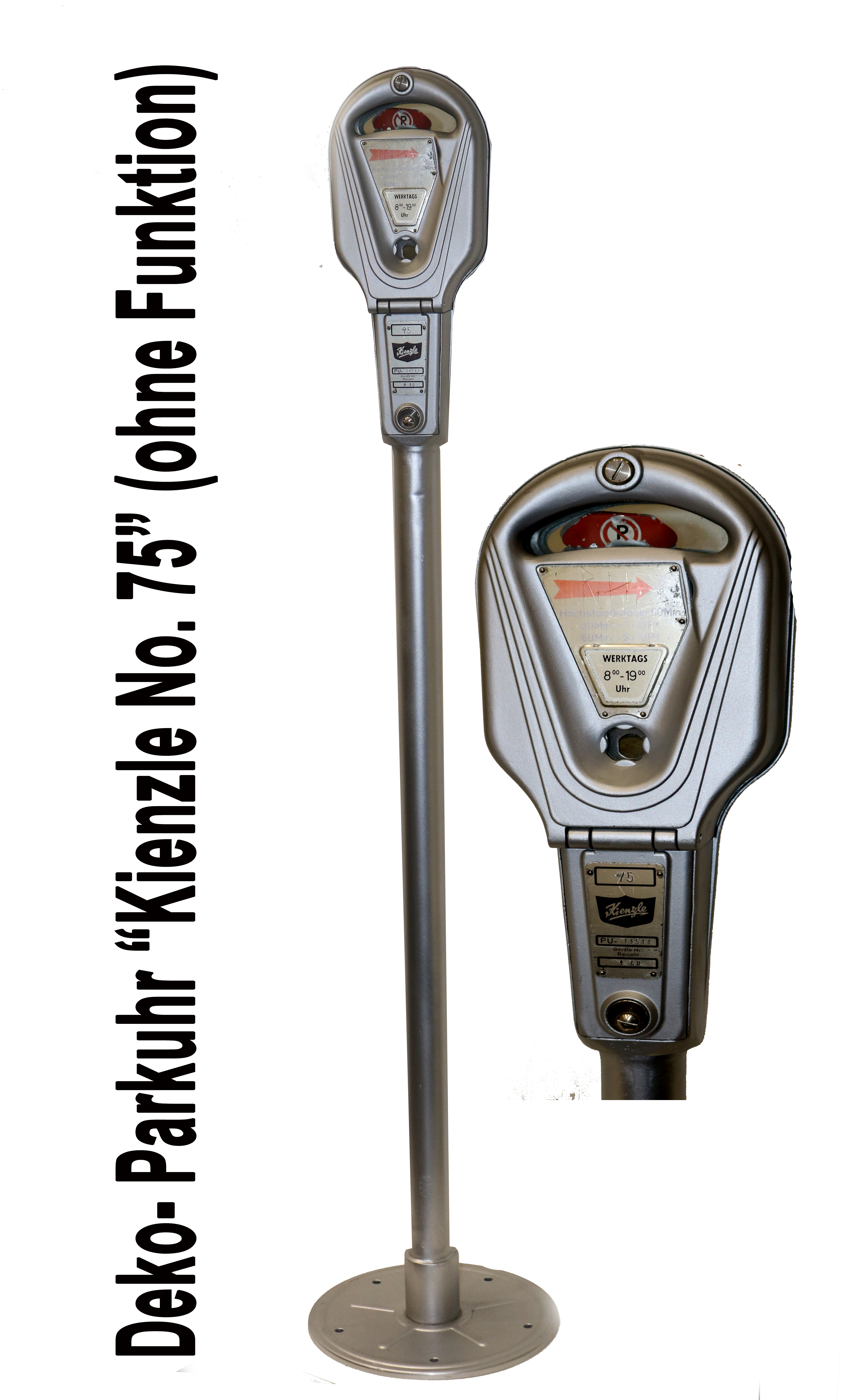 Parkuhr "Kinzle Nr. 75 ", auf Ständer ( ohne Funktion)